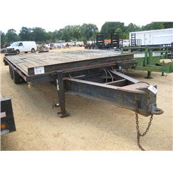 8'X20' T/A UTILITY TRAILER, S/N 215KHYD1752, 5' DOVE TAIL, FOLD UP RAMPS, DUAL TIRES, 215/75R17.5 TI
