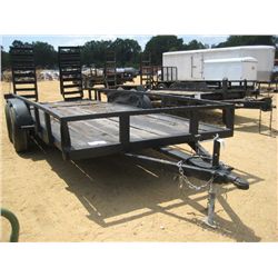 2006 BLACK BROTHERS T/A R 2 TON TAG TRAILER, S/N 1UD3242006BLK0375, 7' WIDE, 18' LONG, FLIP UP RAMPS