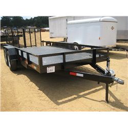 77' X 16' T/A TAG TRAILER, S/N , 2' DOVETAIL, RAMP, ST225/75R15 TIRES