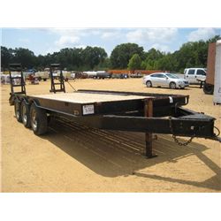 1974 SHOP BUILT 3 AXLE 12 TON TAG TRAILER, S/N 0181183A, 16' LOAD DECK, 2' 8" DOVETAIL, 7' 10" WIDTH