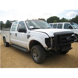 2008 FORD F250XL SUPERDUTY 4X4 CREW CAB, S/N 1FDSW21R08ED63134, V8 POWERSTROKE. A/T, 8' KNAPHEIDE TO