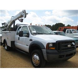 2007 FORD F550 S /A MECHANIC TRUCK, S/N 1FDAX56P77EB05676, POWER STROKE DIESEL ENG, 5 SPD TRANS, EXT
