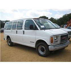 2001 GMC 2500 SAVANA VAN, S/N 1GJGG25R611240008, V8, AUTO (DOES NOT RUN)