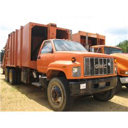 1995 GMC TOPKICK T/A GARBAGE TRUCK, S/N 1GDT7H432S0515679, CAT DIESEL ENG, A/T, 40K REARS, 14.6K FRO