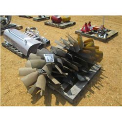 1 LOT DIESEL ENGINE FAN BLADES