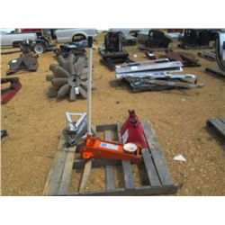 1 LOT 2 1/4 TON FLOOR JACK & AJCK STANDS