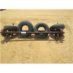 1 LOT (2) TRAILER AXLES W/TIRES & RIMS