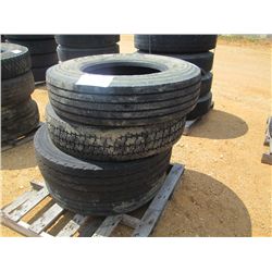 1 LOT (4) 11R22.5 TIRES