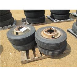 1 LOT (4) 215/75R17.5 TIRES & RIMS