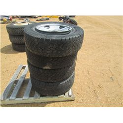 1 LOT (4) LT265/70R17 TIRES & RIMS