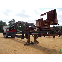 PRENTICE 410E LOG LOADER, S/N 54487, DELIMBER, ECAB, MTD ON PITTS T/A TRAILER, S/N 1526