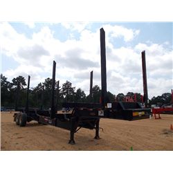 2013 PITTS T/A LOG TRAILER, S/N 5JYLP4022DP130927, 4 BOLSTER, SPRING SUSP, 425/65R22.5 TIRES, ALUM D