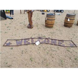 10' METAL WELCOME SIGN