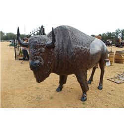 6' METAL BUFFALO BULL