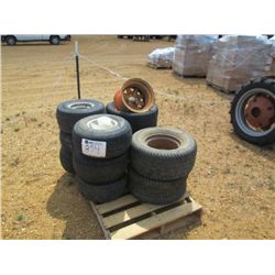 1 LOT 18X8.5-8 TIRES & RIMS