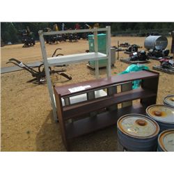 (1) LOT MISC BOOK CASES & ROLL AROUND STORAGE CASE