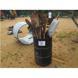 (1) LOT MISC SHOVELS, RAKES