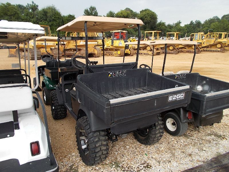EZGO HI LIFT GOLF CART, S/N 2471880, GAS, CANOPY, DUMP BED