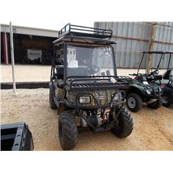 BAD BOY 4X4 CART, S/N 10669, WINCH, FRONT & TOP GEAR RACK, REAR FLIP SEAT, ELECTRIC (CHARGER IN OFFI