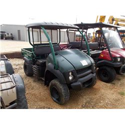 KAWASAKI KAF400A 4X4 ATV, S/N JK1AFEA1X9B545934 (09 YR) GAS ENGINE, TILT BED, CANOPY, METER READING 
