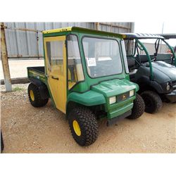 JOHN DEERE GATOR, S/N W004X2X026568, ECAB, METER READING 1,724 HOURS