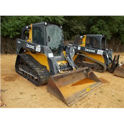 JOHN DEERE 329D SKID STEER LOADER, S/N 220116 (12 YR) TRACK TYPE, GP BUCKET, HI-FLOW 2 SPEED, ECAB W
