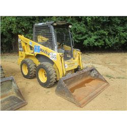 KOMATSU SK815-5 SKID STEER LOADER, S/N 0202, GP BUCKET, CANOPY, METER READING 1,119 HRS