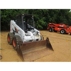 BOBCAT 863 SKID STEER LOADER, S/N 514412806, MP BUCKET, CANOPY, METER READING 1,374 HRS