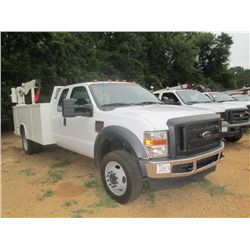 2009 FORD F450 MECHANICS TRUCK, S/N 1FDAX46R39EB29438, POWER STROKE DIESEL ENG, A/T, EXTENDED CAB, T