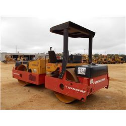 DYNAPAC CC412 DOUBLE DRUM ROLLER, S/N 63420428, 66" SMOOTH DRUMS, VIBRATORY, CANOPY