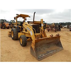 JOHN DEERE 210LE 4X4 SKIP LOADER, S/N 881362, GP BUCKET, 7' BOX BLADE, CANOPY, METER READING 3,443 H