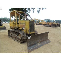 JOHN DEERE 450E CRAWLER TRACTOR, S/N 724563, 6 WAY BLADE, CANOPY, REAR SCREEN, SWEEPS, METER READING