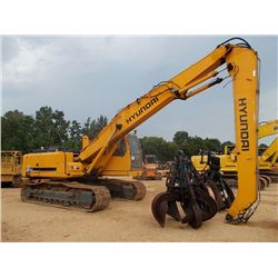 HYUNDAI ROBEX 210LC-7 HYDRAULIC EXCAVATOR, S/N N60612188, 14'-8" STICK, GRAPPLE ATT, ECAB W/ AIR, ME