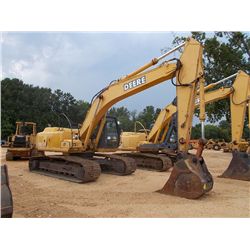 JOHN DEERE 200CLC HYDRAULIC EXCAVATOR, S/N 507799 (06 YR) 9'8" STICK, 42" BUCKET, THUMB, ECAB W /AIR