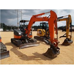 HITACHI ZX50UNA-2 MINI EXCAVATOR, S/N 244524, 4'-7" STICK, 26" BUCKET, THUMB, BACKFILL BLADE, CANOPY