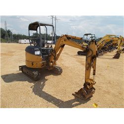 JOHN DEERE 17ZTS MINI EXCAVATOR, S/N 210093 (01 YR) 3'1" STICK, 18" BUCKET, CANOPY, METER READING 2,