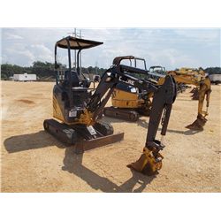 JOHN DEERE 17D MINI EXCAVATOR, S/N 220947 (11 YR) 2' 9" STICK, 12" BUCKET, CANOPY, KNOCK DOWN BLADE,