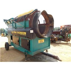 ULTRA SCREEN T1500 TROMMEL SCREEN, S/N 2101578 (10 YR), DEUTZ DIESEL, 1/2" MESH SCREEN, 41" DISCHARG