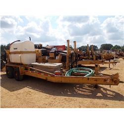 VERMEER D10X15 DRILLING RIG, S/N Y10000342, 480 GAL WATER TANK W/HONDA GAS PUMP, MTD ON BELSHE 18' T