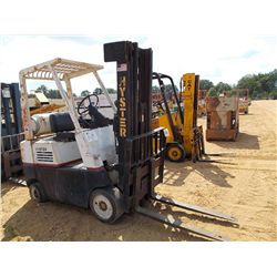 HYSTER FORKLIFT, S/N 279357, PROPANE ENG, CANOPY, METER READING 1,137