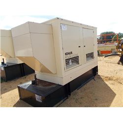 KOHLER 60REOZJB POWER SYSTEM, S/N 2030334 (05 YR), SINGLE PHASE, 5400KW, JOHN DEERE DIESEL ENG, STAN