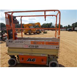 JLG 1930ES AERIAL WORK PLATFORM, S/N 200186062 (08 YR), 18.8' LIFT, 500# MAX LOAD, ELECTRIC, METER R