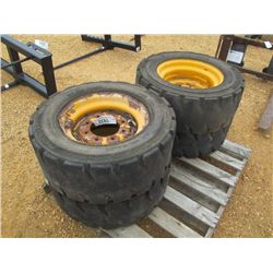 1 LOT (4) 10-16.5 NHS TIRES & RIMS FOR SKID STEER