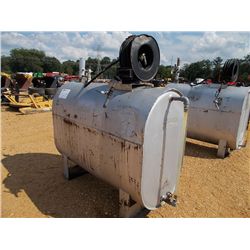 300 GALLON STEEL FUEL TANK W/ PUMP AND HOSE REEL