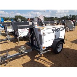 WACKER LTC4 LIGHT PLANT & GENERATOR, S/N 5820288, DIESEL, METER READING 1,345 HRS