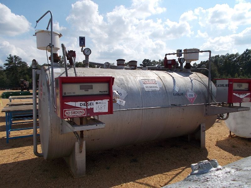 DUAL FUEL STORAGE TANK, GAS/ DIESEL PUMPS & METER, DOUBLE WALL TANKS