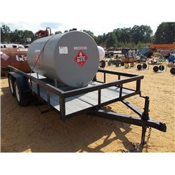 FUEL TANK W/ 12V PUMP & HOSE W/ TRAILER WORLD 6' X 14' T/A TAG TRAILER, ELECTRIC BRAKE, 205/75D15 TI