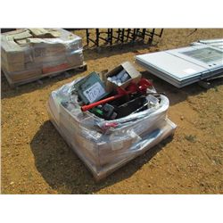 (1) LOT MISC BINDER, GAS ENGINE WEED EATER, GAS CAN, TRIMMER LINE