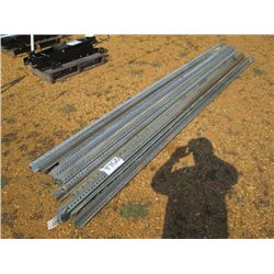 (1) LOT GALVANZIED U-RAIL, 12'