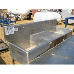 2 SECTION STAINLESS STEEL SINK